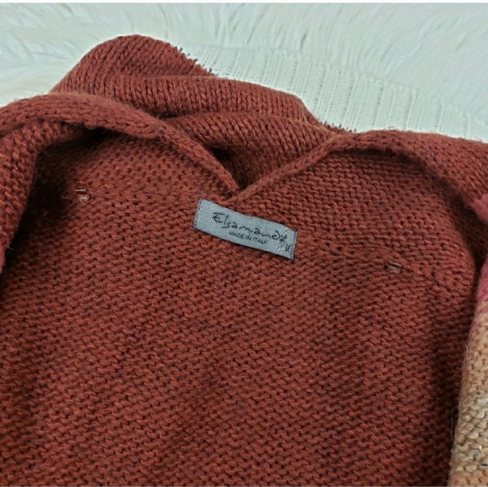 Anthropologie Elsamanda made in Italy cardigan open front sweater medium - Picture 2 of 10